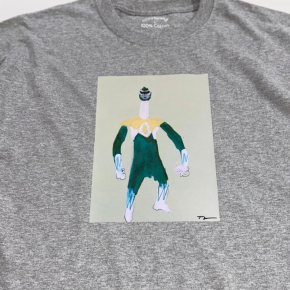 Art on Fabric Gray Green Power Ranger Tee - Picture 5 of 5